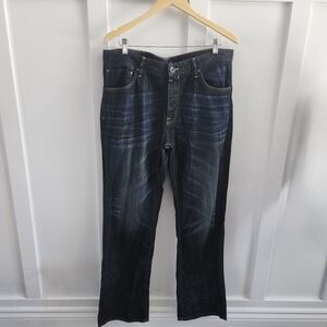 Raymond dark blue washed men jeans, mid-rise, size 38×32